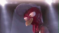 Mad Rooster Shooting Gun Animation GIF