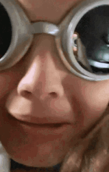 Mad Scientist Atomic Ray Goggles Excited GIF