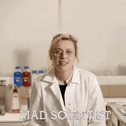 Mad Scientist Fake Shocked Reaction GIF