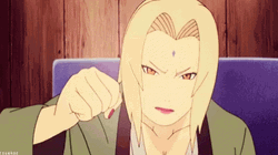 Mad Tsunade Breaking The Table GIF