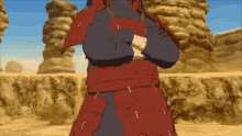 Madara Uchiha Rock Weight Reduction Technique Rinnegan GIF