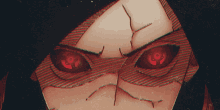 Madara Uchiha Sharingan Broken Face Naruto GIF
