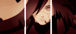 Madara Uchiha Staring While Rocks Floating GIF