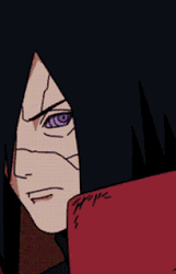 Madara Uchiha Turned And Glowing GIF