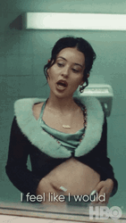 Maddy Perez Rubbing Belly Euphoria GIF