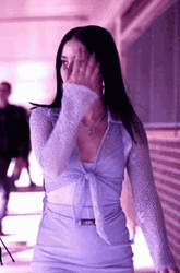 Maddy Perez Strolling Fixing Hair  GIF