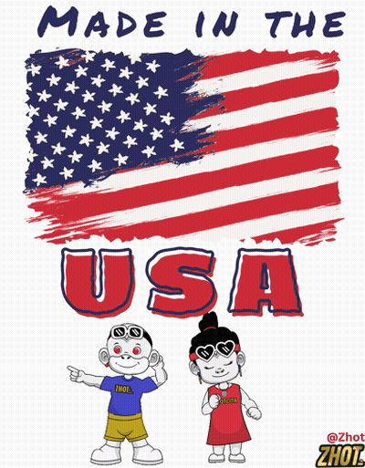 Made In The USA Poster With Flag GIF