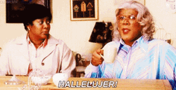 Madea Drinking Coffee Hallelujar Meme GIF