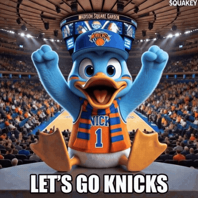 Madison Square Garden Duck In Nick 1 Jersey GIF