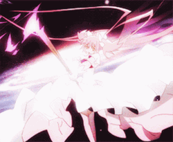 Madoka Magica Kaname Goddess Bow Attack GIF