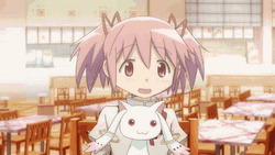 Madoka Magica Kaname Worried Panic Kyubey GIF