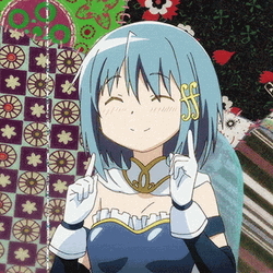 Madoka Magica Syaka Miki Happy Sing Dance GIF