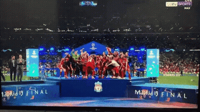 Madrid 19 Final On Television Screen GIF