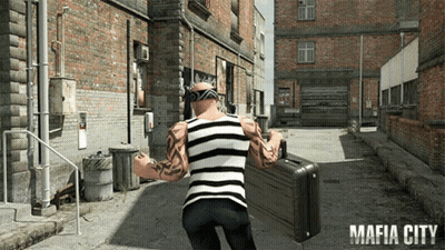Mafia City Man Walking Down Street GIF