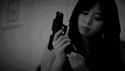 Mafia Singer Hyuna With A Gun GIF