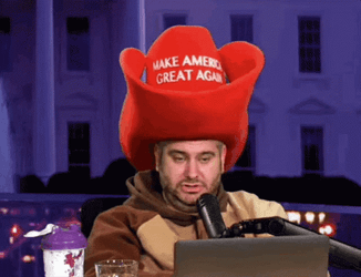 Maga Cowboy Hat Head Shaking GIF