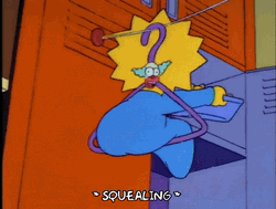 Maggie Simpson Hanging Giving Binkies GIF
