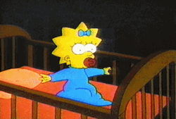 Maggie Simpson Head Spinning GIF