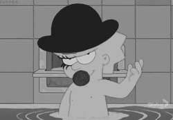 Maggie Simpson Imitating Clockwork Orange Alex GIF