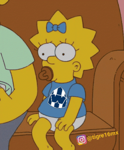 Maggie Simpson Sitting On A Couch GIF