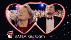 Maggie Smith Cheek Kiss Leonardo DiCaprio GIF