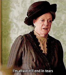 Maggie Smith Looking Up Downtown Abbey GIF