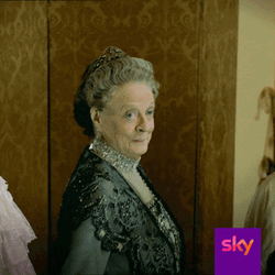 Maggie Smith Naughty Smile GIF