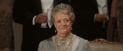 Maggie Smith Violet Crawley Nodding Smirk GIF