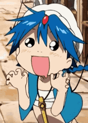 Magi Excited With His Mouth Open GIF