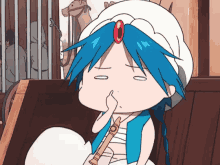 Magi Plucking Nose GIF