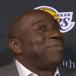 Magic Johnson Head Shaking Lakers GIF