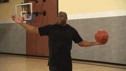 Magic Johnson Holding Ball  GIF