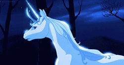 Magical Blue Unicorn GIF