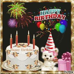 Magical Happy Birthday Party Greeting  GIF