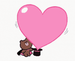 Magician Cony Bear Sticker Love Cute Heart