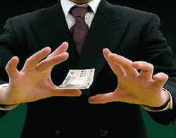Magician Magic Trick Flying Money GIF