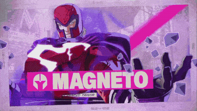 Magneto Cartoon Purple Background GIF