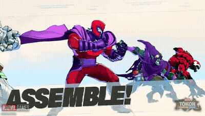 Magneto Fighting Villains Marvel Games Ad GIF