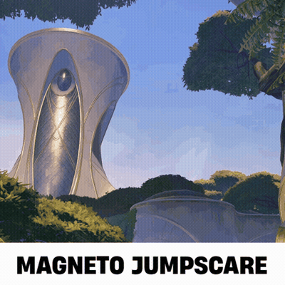 Magneto Jumpscare Tower GIF