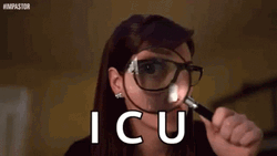 Magnifying Glass I C U Lady GIF