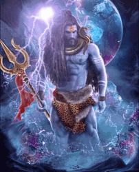 Mahadev Lord Shiva Lightning Bolt