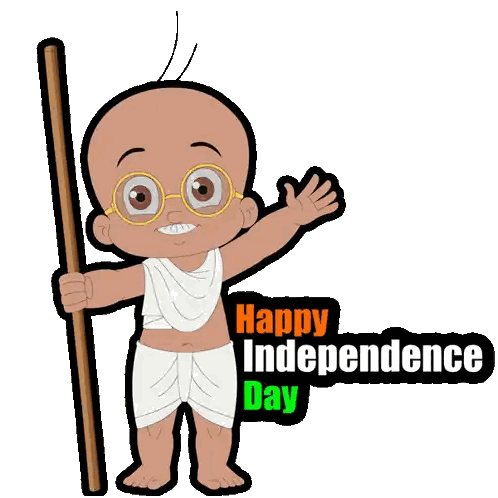 Mahatma Gandhi Happy Independence Day Sticker