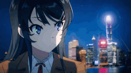 Mai Sakurajima At City GIF
