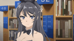 Mai Sakurajima Eye Roll GIF