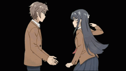 Mai Sakurajima Slap Sakuta Azusagawa GIF