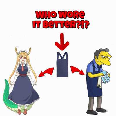 Maid And Man Saying Who Wore It Better GIF