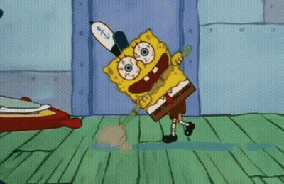 Maid Cleaning Window Saying All The Cleaning GIF