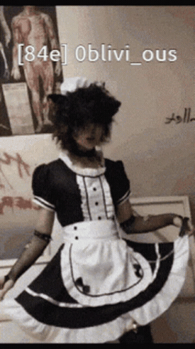 Maid Costume With 84E Oblivi Ous GIF