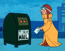 Mailing Box Robot Animated Cartoon GIF