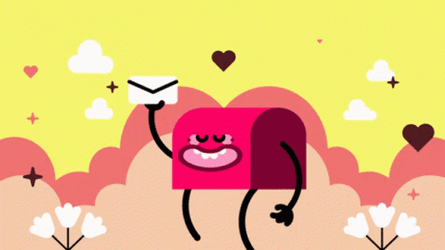 Mailing Love Letter Animated Mailbox Hearts GIF